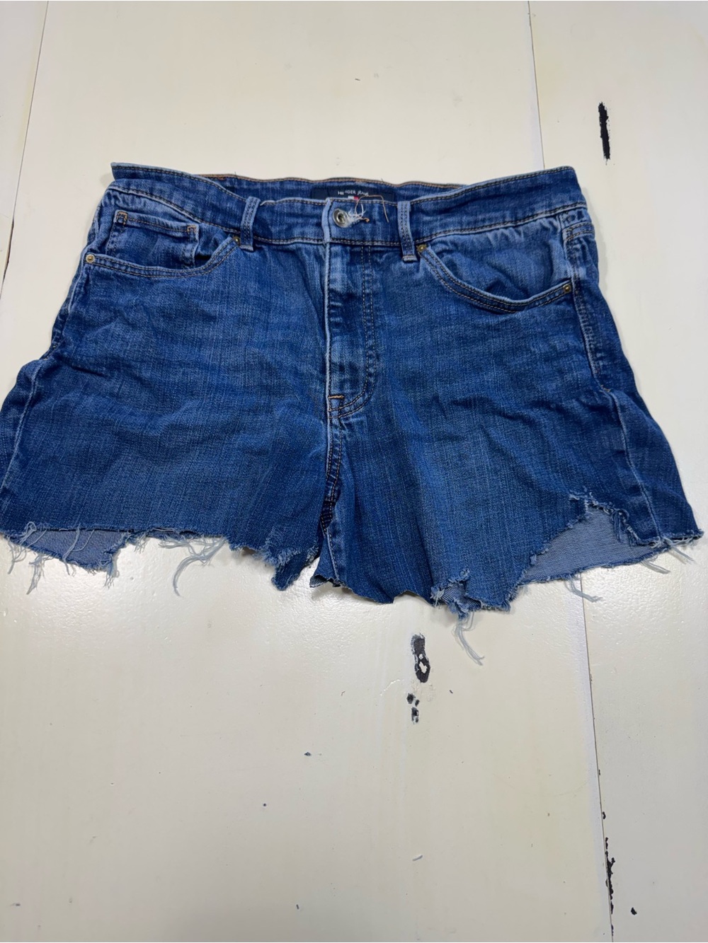 Tommy Hilfiger Jeans Tribeca Denim Cutoff Shorts Womens Size 10 Frayed Hem